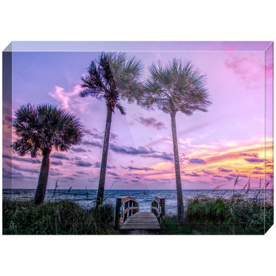 Acrylic Blocks - Flagler Beach Rainbow Sunrise