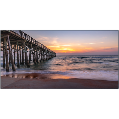 Metal Prints - Flagler Pier Dramatic Sunrise