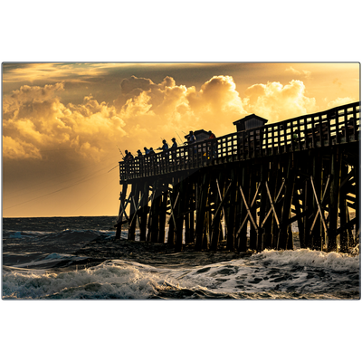 Metal Prints - Flagler Pier Fishing - Break of Dawn