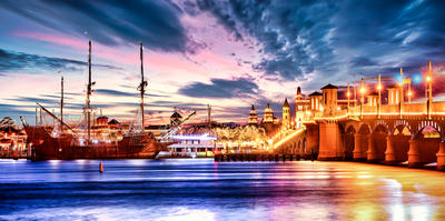 Gallery Canvas Prints - St Augustine Pirate Ship at the Bridge of Lions