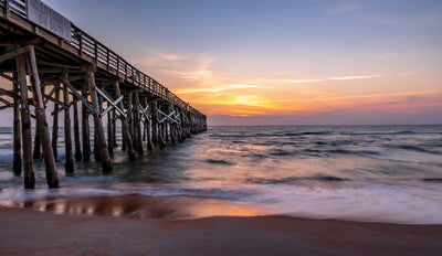 Gallery Canvas Prints -Flagler Pier Dramatic Sunrise