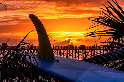 Gallery Canvas Prints - Sunrise Surfs Up at Flagler Pier