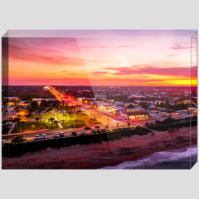 Acrylic Blocks - Brilliant Flagler Beach Drone Shot