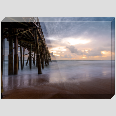 Acrylic Blocks - Dreamy Flagler Pier Sunrise