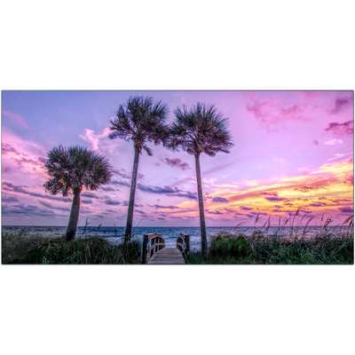 Metal Prints - Flagler Beach Rainbow Sunrise