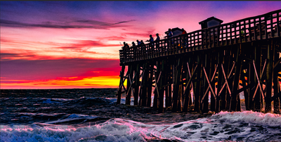 Gallery Canvas Prints -Iconic Flagler Pier Fishing